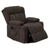 Lusio - Power Motion Recliner With Lift & Cup Holder - Brown