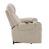 Nairi - Power Recliner With Lift, Heating & Massage - Ivory Polished Microfiber