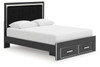 Zuraleus - Upholstered Panel Platform Storage Bed