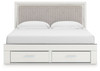 Zuraleus - Upholstered Panel Platform Storage Bed