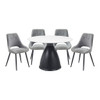 Thea - 5 Piece Dining Room Set (Table & 4 Side Chairs) - Black / Gray