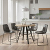 MERZI Black & Brown 5 Piece Counter Height Set with CAZIO Gray Chairs