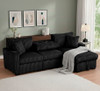 ABOTT Black 95" Wide Reversible Sectional with Pull-Out Sleeper & Storage