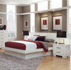 Andre White Bed with Built-In Night Stands