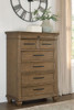 Karallin - Seven Drawer Chest - Medium Brown