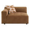 Zoey - Modular - RF Arm Chair With Pillow - Chocolate Suede