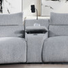Fullar - Modular Console With Wireless Charger - Light Gary Chenille