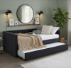 SILVANA Black Velvet Daybed with Trundle