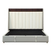 Jamonica - Eastern King Bed - Beige & Dark Brown