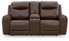 Gravier - Power Reclining Loveseat With Console / Adjustable Headrest - Cordova