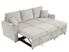 EVERLAND Gray 82" Wide Sectional with Pull-Out Sleeper 