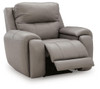 Real Moments - Power Recliner With Audio Seating - Ash