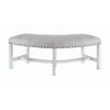 Condesa - Round Dining-White Round Bench - Distressed White Finish