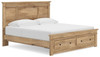 Makidern - Panel Storage Bed With Storage Footboard