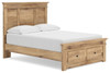 Makidern - Panel Storage Bed With Storage Footboard