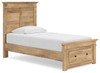Makidern - Panel Storage Bed With Storage Footboard