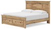 Makidern - Panel Storage Bed With Storage Footboard