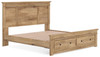 Makidern - Panel Storage Bed With Storage Footboard