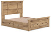 Makidern - Panel Storage Bed With 2 Under Bed Storage Units