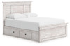 Makidern - Panel Storage Bed With Under Bed Storage Unit