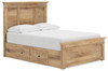Makidern - Panel Storage Bed With Under Bed Storage Unit