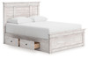 Makidern - Panel Storage Bed With Under Bed Storage Unit