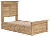 Makidern - Panel Storage Bed With Under Bed Storage Unit