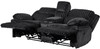 VINZE Black Wide Corduroy Powered Reclining Sofa & Loveseat