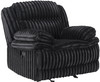 VINZE Black Wide Corduroy Powered Reclining Sofa & Loveseat