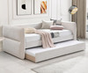 MAURA Oatmeal Tweed Daybed with Trundle