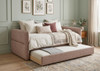 MAURA Mauve Tweed Daybed with Trundle