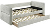 MAURA Light Grey Tweed Daybed with Trundle
