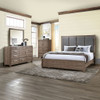 Harrisburg - 6/6 Eastern King 4 Piece Bedroom Set (Bed, Dresser, Mirror, Chest) - Dark Gray