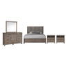 Harrisburg - 6/6 Eastern King 5 Piece Bedroom Set (Bed, Dresser, Mirror, 2 Nightstands) - Dark Gray