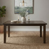 HAYVILLE Dark Brown & Black 66" x 42" Dining Table