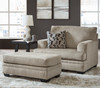 MATHEW Taupe 50" Wide Chair with Ottoman