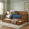 ATTICUS Honey Solid Wood Daybed with Trundle/Storage