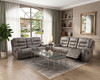 SABINAS Gray-Brown Reclining Sofa & Loveseat