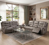 SABINAS Gray-Brown Reclining Sofa & Loveseat