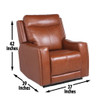 Natalia - Recliner Dual Power Coach - Dark Brown
