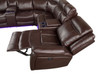 Levin - Power Reclining Sectional - Dark Brown