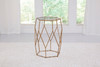 Roxy - Hegaonal Chairside End Table - Gold