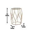 Roxy - Hegaonal Chairside End Table - Gold