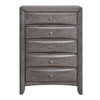 Emily - 5-Drawer Chest (Sturdy) - Gray