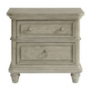 Whit-Ash - 2-Drawer Nightstand With USB - Light Gray