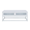 Chandra - Coffee Table With LED And Battery Pack - Glossy White
