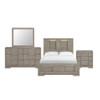 Kelis - 4 Piece Bedroom Set With Queen Panel Bed And LED - Gray