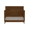 Malia - Crib With High Headboard And Guardrail - Walnut