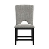 Oregon - Fabric Counter Side Chair (Set of 2) - Gray / Black