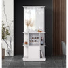 Wendolyn - Wine Cabinet With Light - Glossy White
